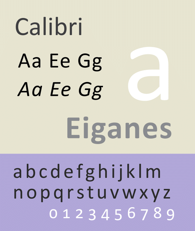 calibri font