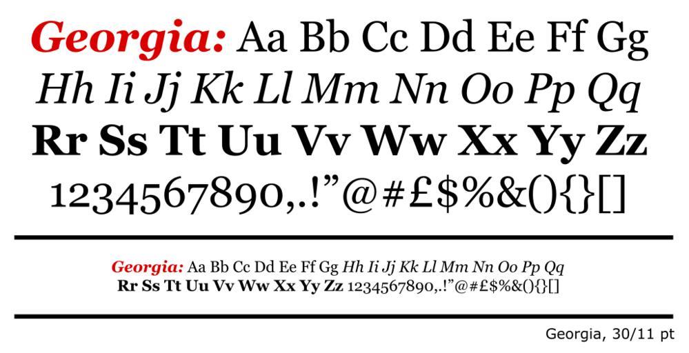 georgia font