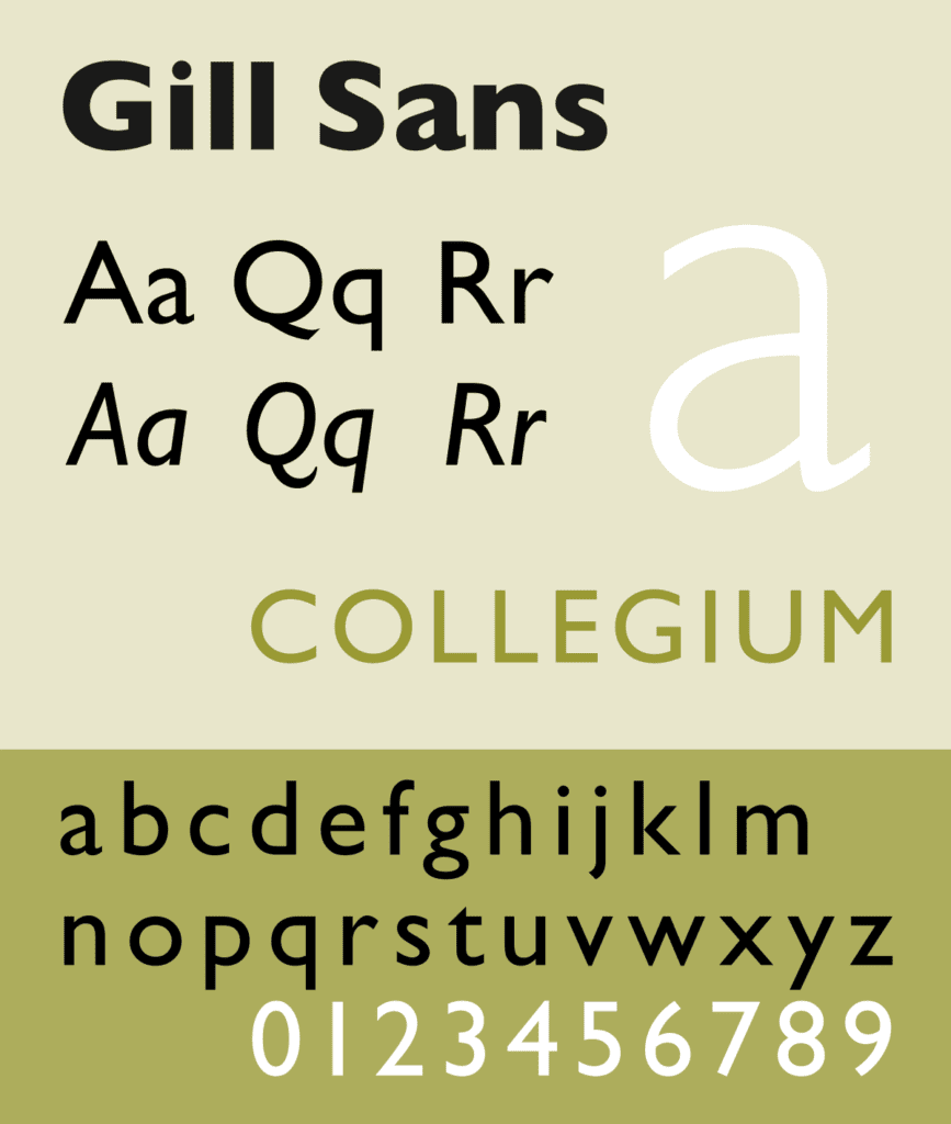 gill sans font