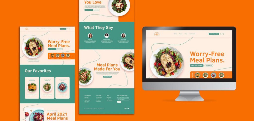 meal plans web design