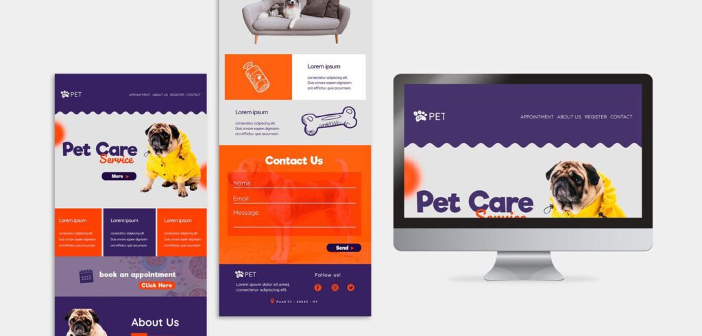 pet care website design in Malaysia